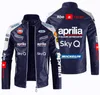 Giacche da uomo APRILIA Giacca da motociclista per auto in pelle PU Giacche da motociclista patchwork Cappotto con cerniera casual Cappotto da motociclista maschile Outwear Coat 221205