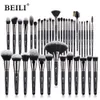 Outils de maquillage BEILI Luxury Black Professional Brush Set Big Powder Brushes Foundation Natural Blending pinceaux de maquillage 221207