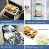 Conjuntos de utensílios de jantar Bento Caixa para crianças e adultos Almoço de 37 onças de armazenamento com utensílios BPA Freezer de máquina de lavar louça de microondas gratuito BPA