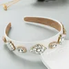 Vintage Luxus Mode Strass Blume Stirnband Frauen Party Haarband Damen Schöne Haar Zubehör