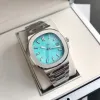 U1トップグレードAAA 2024 New Nautilus Men's Automatic Luxury Watch 5711シリーズライトブルーダイヤルシルバーステンレススチールストラップ