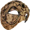 Máscaras de festa estilo punk máscara veneziana capacete mecânica steampunk phantom da ópera halloween cosplay party traje máscaras de face dhufl