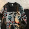 Pulls pour femmes Sky Blue Winter Tops Vintage Flower Women Hip Hop Knitted Jumper Streetwear Harajuku Loose Fashion Pulls 221206