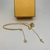 Collares pendientes Mujeres Oro F Letras Cadena Diseñador Collar Diseñadores de mujer Joyas Cuadrado Con Diamantes Accesorios D2212071F