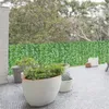 Fleurs décoratives 2022 Rouleau de criblage de feuilles artificielles UV Fade Protected Privacy Hedging Wall Aménagement paysager Clôture de jardin Balcon Écran