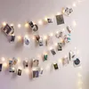 Strings Led String Lights Card Po Clip Holder Fairy Garland Lamp voor Kerstjaar Wedding Party Decoratie Batterij Vakantie