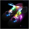 Party Favor Led Light Up Shoe Laces Party Favors Nylon Shoelaces med blinkande Lacess Hip Hop Dancing Cycling Skating Drop Delivery Dh9yr