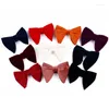 Bow Ties 2022 Fashion Velvet Big Bowties For Women Men Grom Wedding Tie Necktie Soft Solid Color Gravatas Slim Black Cravat