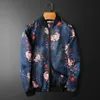 Vestes pour hommes taille M-5XL printemps et automne Boutique Style japonais impression col montant hommes veste décontractée mince mâle manteau 221206