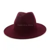 Wide Brim Hats Bucket Hats Autumn Winter Wool Jazz Cap Gentleman Hat Wide Brim Men Women Trilby Panama Fedora Fascinator Hats Soli Dhlhy