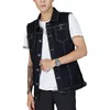 Men's Vests e Homme Waistcoat Denim Jacket Jeans Summer Fashion Stretch 221206