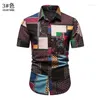 Camisas casuais masculinas 2022 Tamanho da moda masculina de alta qualidade de lapela havaiana lapela de manga curta