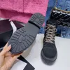 2022 Designer Channel Boots Buty Nude Black Winted Stopa Środkowy obcas Długie krótkie buty Buty Mgm