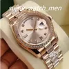 17 estilo Mulher 36mm Moda Women's Watch Ladies Autom￡tico Rel￳gios mec￢nicos Data do dia da mulher Diamond Wristwatch A￧o inoxid￡vel dobr￡vel Buckle Lady Wristwatches