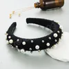 Vintage Luxury Fashion Pearl Headband Korean Simple Face Wash Hairband Ladies Beautiful Hair Accessories