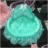 Cat Beds Furniture Dog Bed Sofa Pink Lace Puppy House Pet Teddy Cat Beds Nest Kennels 682 K2 Drop Delivery Home Garden Supplies Dhr24