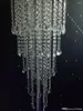 Décoration de fête H80cm haut cristal mariage pièce maîtresse Table lustre fleur support accessoires pour 10 pcs/lot