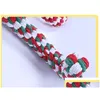 Dog Toys Chews Dog Braided Cane Rudder Chew Toy Pet Supplies Cotton Rope Training Interactive Play Bite Toys Christmas Crutch 9 8B Dh2O9