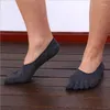 Men's Socks High Quality Pure Cotton Five Fingers Ship Man Non-slip Solid-colored Comfortable Warm Toe Wholesale