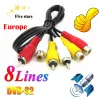 Video Kabel koppar elektronik antenner Europa 4K 8 Cline Lines Stabil Snabb Cccam Oscam för Europa Slovakien Tyskland