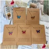 Pendant Necklaces Korean Fashion Butterfly Pendant Necklace Chain For Women Golden Colorf Cute Statement Necklaces Jewelry Gift 314 Dhcwc