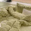 Bedding Sets Drop Ins Winter Thickened Milk Velvet Rex Fur Warm Coral Flannel Bed Four-piece Set