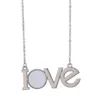 Mode diy sublimering tomt hj￤rta halsband designer kvinna smycken ￤lskar bokst￤ver silver pl￤terade h￤nge par halsband f￶r m￤nniska kvinnors valentiner dag g￥va