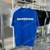 xinxinbuy men designer tee t shirt paris silica gel letters print sirt commintotten cotton women blue white m-3xl