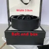 Fashion Classic Men Designer Belts Womens Mens Casual Letter Smooth Buckle Luxury Belt 20 colors Width 3.8cm With box AAAAA3