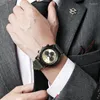Wristwatches 2022 Fashion Three Eyes Decoration Men Quartz Watches Casual Leather Men's Wristwatch Relogio Masculino Montre