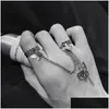 Pierścionki ślubne minimalistyczna obrączka ślubna sier dla kobiet moda kreatywna pusta pierścionki geometryczne nieregularne pierścienie urodzinowe biżuteria g dhnfi