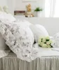 寝具セットヨーロッパのラッフルレースパストラルコットンセットフラワー布団カバーエレガントなベッドスプレッドピローケースプリンセスベッド服hm-11b