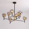 Chandeliers Nordic Industrial LED Edison 6 Lights Sputnik Light For Living Room Bedroom Home Bulbs Lamp Glass Chandelier