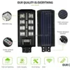 Solar Street Light Outdoor Solar Lampa 100W 200W 300W 400W Wall Street Light z czujnikiem Rader IP65 Wodoodporny zdalny kropla DH2DJ