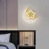 Wall Lamp Children'S Room Star Moon Acrylic Led Hallway Corridor Bedroom Baby Sleeping Night Lights Creative Home Deco Sconce