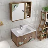 Badtillbeh￶r Set Antique Wash Basin Cabinet Combination Badrum Solid Wood Art Washstand Pool Liten l￤genhet