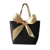 Present Wrap 20st Portable Kraft Paper Bag Wedding Party Favors Candy Handle Påsar med band Baby Shower Wrapping