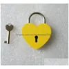 Bloqueios de portas 7 cores Coração Concentric Lock Metal Mitcolor key Padlock Padlock Gym Toolkit Pacote Frechus de construção de suprimentos de construção Drop de dhq7b