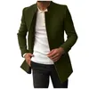 Mélanges de laine pour hommes Manteau pour hommes Casual Hommes Manteau Automne Hiver Couleur unie Hommes Manteaux d'hiver Formel Mens Trench Coat Plus Taille Extérieure T2G 221206