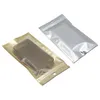 ゴールデン /クリアセルフシールジッパープラスチック小売パッケージパッケージバッグジッパーロックパッキングバッグハングホール10サイズ