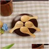 Cucchiai Legno naturale Caffè Tè Zucchero Sale Cucchiaio Utensili da cucina Mini utensili da cucina in legno Cucchiai per bambini Inventario Goccia all'ingrosso Dhwip