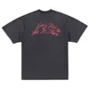 22FW CHAQUE ROSE VINTAGE TEE Femmes Hommes T-Shirts Lavé Solide Classique À Manches Courtes D'été Mode Casual Respirant High Street Tendance T-Shirt TJMJYDX2