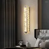 Lámpara de pared Moderna Crystal LED Surface dormitorio de montaje Luces de comedor de salón