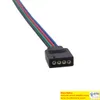 Conectores de luz de tira LED RGB LED 10mm 4pin sem cabo de solda PCB Board Fio para adaptador feminino de 4 pinos para
