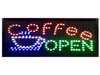 Open Coffee Led Neon Business Motion Light Sign with Chain 1910 Indoor Use Only 6194928