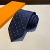 Gravata de designer para homens clássico mão tricô laços de seda damier negócios casual carta gravata dia dos pais presente de natal 2 color2752