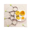 Altri utensili da cucina Utensili da cucina Acciaio inossidabile 5 Tipo Frittata Formatura Stampo Hine Uovo fritto Accessori da cucina Gadget Anello Inventa Dhvtu