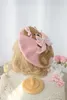 Forniture per feste rosa peluche bowknot sorella morbida sorella dolce biscotti berretto beretto pittore di lana primavera autunno acconciatura lolita accessori per capelli