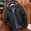 Men's Down Parkas s Fleece Jacket Plus 7XL 8XL Winter Parka Large Size 5xl Coat Men Hooded Snow Outerwear Thick Warm Waterproof Male 221207