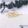 Wedding Rings Minimalist Cubic Zirconia Wedding Rings For Women Girls Simple Fashion Party Female Finger Ring Jewelry Valentines Gif Dh3Js
